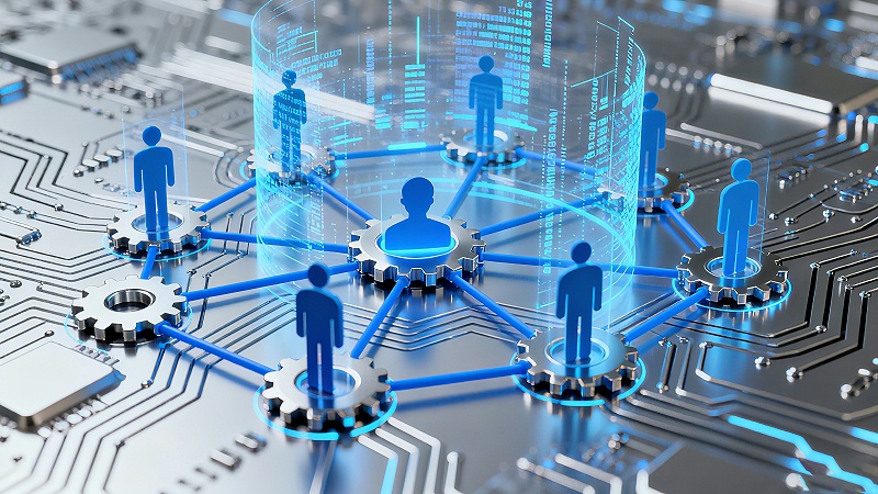 制作科技感人力资源图