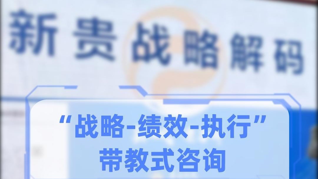 新贵集团 “战略 - 绩效 - 执行” 一体化项目带教工作坊